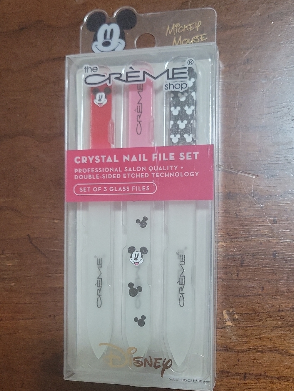 Creme shop crystal nail file set Mickey Mouse